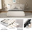 HOMAIRE Beige Velvet 4ft6 Double Upholstered Bed 6
