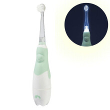 BEBECONFORT Sonic Spazzolino elettrico per bambini con 8 testine, A partire da 18 mesi, timer intelligente, motore silenzioso, Verde