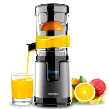 Cecotec Spremiagrumi Elettrico Essential TowerAdjust Easy Steel. Spremiagrumi 140W, 0,35L senza BPA, Antigoccia