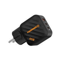 Caricatore - HAMMER - HAMMER RapidCharge 65 W - 3 porte USB - Power Delivery - Per smartphone, tablet, PC