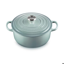 Runde Cocotte - LE CREUSET - Evolution Meersalz - Emaille-Guss - 20 cm - Grün