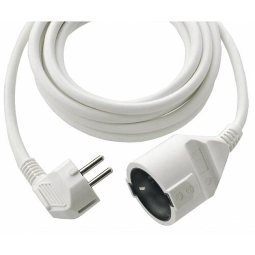 Prolunga di sicurezza - REV - 5,0 m - Bianco - 1 presa - Interno