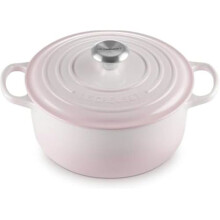 Cocotte - LE CREUSET - Muschelrosa - Gusseisen - 24 cm (4,2 L) - Für alle Herdarten, einschließlich Induktion
