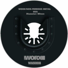 Cirkelzaagblad - Worx - WA5008 - Universeel 80mm - Staal - Trillingsgereedschap
