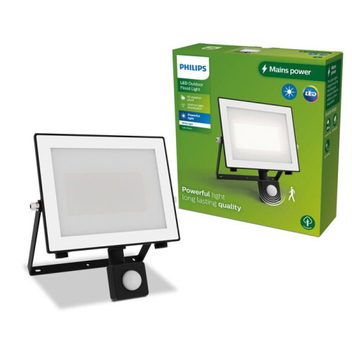 Philips Buitenprojector met sensor - Philips - 50W - 3000K - Warm wit - 4500 lumen - IP65 - Bewegingssensor