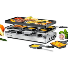 Appareil à raclette et pizza - ROMMELSBACHER - RCP 1800 - 1800 W - Plaque réversible - Revêtement céramique sans PFAS
