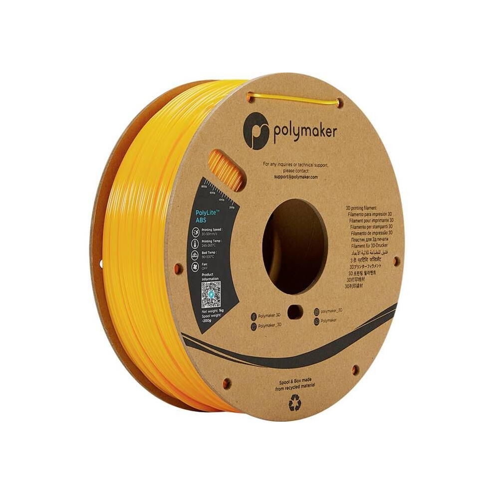 Plastikas Polymaker PolyLite ABS - 1,75 mm - 1 kg - Geltonas - Bild 7