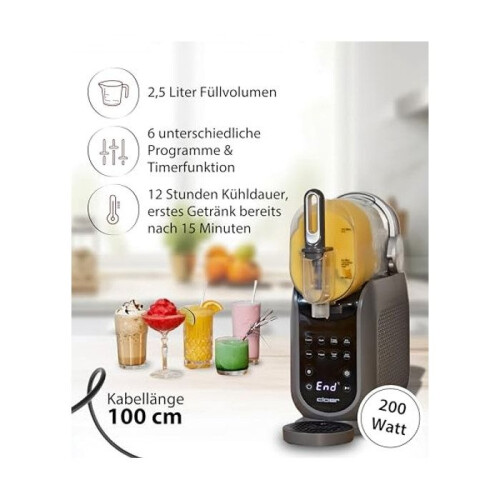 Machine à granité - CLOER - 9960 - 2,5 L - 6 programmes - Panneau tactile 2