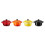 Le Creuset LE CREUSET Set di 4 Mini Cocotte 10 cm Colori Caldi 2