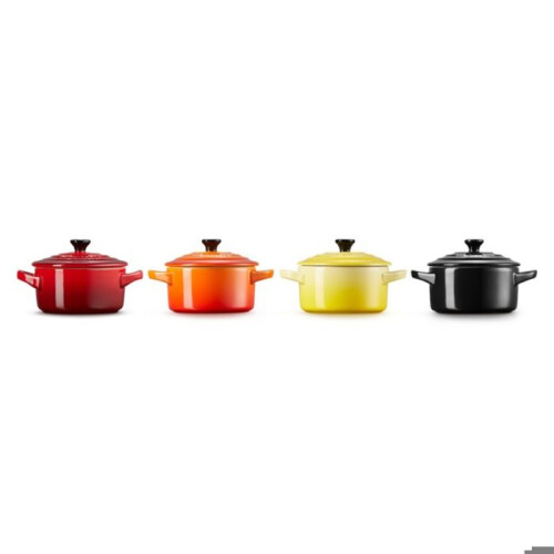 Le Creuset LE CREUSET Set di 4 Mini Cocotte 10 cm Colori Caldi 2