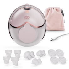 Kinderkraft MAMAFLOW elektrische enkele borstkolf compact stil 4 standen USB-C 180 min zuigmondjes roze