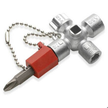Chiave universale - KNIPEX - 00 11 02 - 44 mm - per armadi di comando - Nero