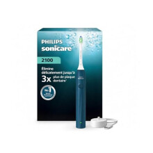 Cepillo de dientes eléctrico - PHILIPS - Sonicare 2100 - Sensor de presión - Elimina 3x más placa - Azul marino