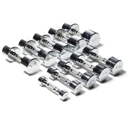 Halter - MC Chrome - 6 kg - Ergonomische antislip handgreep - Chroomafwerking