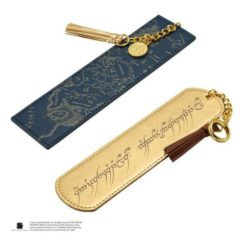 Noble Collection - Der Herr der Ringe - Set mit 2 Lesezeichen Mittelerde und Elbenschrift 1