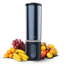 Blender - CECOTEC - Individual Power Titanium Shake2Go Dark Steel - 180W - 600 ml - Recharge USB-C