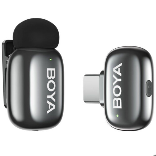 Microfone sem fio com clipe - BOYA - Mini 2-02 - Receptor USB-C - Cancelamento de ruído AI - Alcance 100 m 2