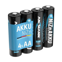NiZN Mignon AA 2500mWh ladattavat paristot - 4 pariston pakkaus
