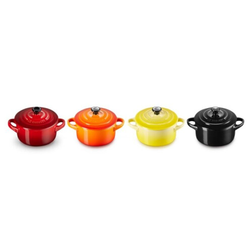 Le Creuset LE CREUSET Set di 4 Mini Cocotte 10 cm Colori Caldi
