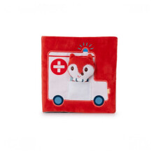 Libro de actividades de tela - LILLIPUTIENS - Alice doctora - Rojo - Personalizable (foto) - Tela suave