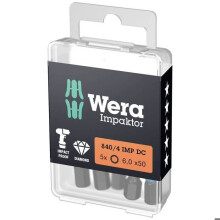 Wera 05057644001 Polygonale bit 4 F 6.3 5 stuks
