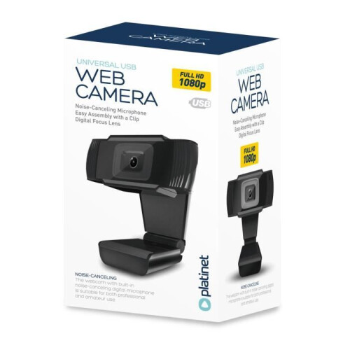Webcam - Platinet - PCWC1080 - 1080p - Digitale microfoon - Plug &amp; Play 1