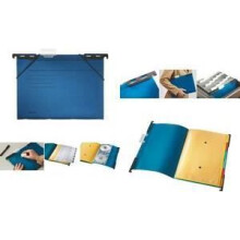 LEITZ cartella sospesa mobile Divide It Up A4 blu – 6 scomparti, cartone Colorspan plastificato 320 g/m²