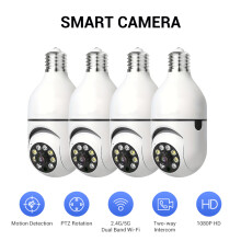 Ease Life Caméra de Sécurité Extérieure Sans Fil WiFi 5GHz, Rotation 360 Degrés, Douille E27