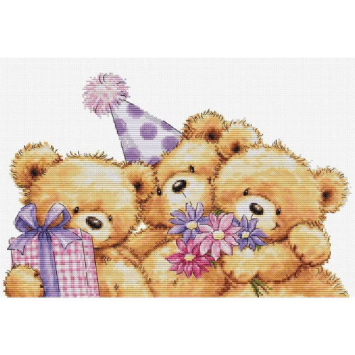 Kit de broderie Luca-S Ours à trois fêtes