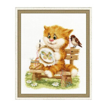 Kit de point de croix - GOLDEN FLEECE - VK060 Points amusants - 15.5x18 cm - Aida 18 ct blanc - 30 couleurs