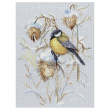 Kit point de croix compté - MP STUDIA - Temps de neige - Toile Aïda 14ct gris clair - 22 couleurs - Motif 21x30 cm