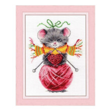 Kit de point de croix - GOLDEN FLEECE - Bricoleur - 14x19 cm - Aida 16ct blanc - 27 couleurs