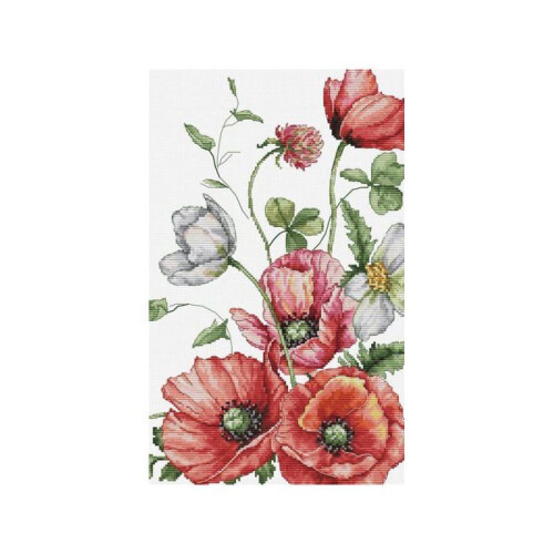 Kit de broderie Luca-S Les coquelicots des champs