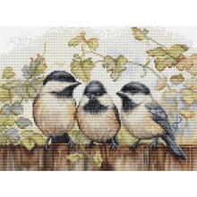 Kit de broderie Luca-S Mésanges sur la clôture