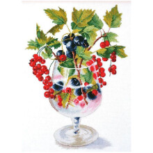 Kit point de croix compté - OVEN - 882 Cassis - Toile Aïda 18ct (7 pts/cm) - 20x29 cm - 26 couleurs