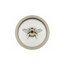 Kit point de croix sur support en bois - KIND FOX - KF058/2 Abeille (avec cadre) - fils DMC 7 couleurs - dessin 17,5 cm