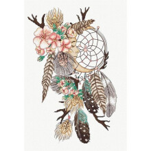 Kit de point de croix - LETISTITCH - RĂŞves de lune (L8041) - Toile Zweigart Aida 16ct - 37 couleurs - Dessin 20x30 cm
