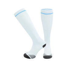 (Mancity, M) 26-27 Kids Football Grip Socks High Knee & Long Football Training Socks - Breathable Cushioned Socks Children