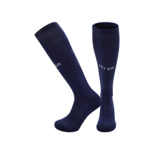 (Inter Blue, M) 26-27 Kids Football Grip Socks High Knee & Long Football Training Socks - Breathable Cushioned Socks Children