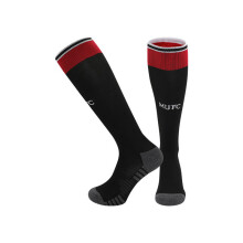 (MUCF Black, M) 26-27 Kids Football Grip Socks High Knee & Long Football Training Socks - Breathable Cushioned Socks Children