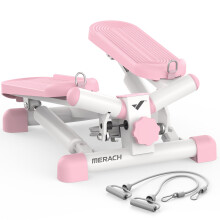 MERACH Mini Stepper, Stepper d'exercice à rotation, Capacité 150 kg, avec bandes de résistance pour entraînement complet à domicile