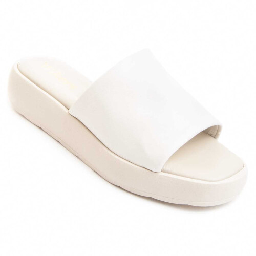 (Wit, 40) Damessandaal Van Leer. Wikers Elba 83720 2