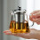 Living And Home 950ML Clear Square Glass Teapot with Infuser 2