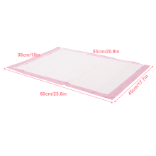 Couche pour chien jetable, Rose, 60x60cm, Lot de 50, Surface séchage rapide pour éducation