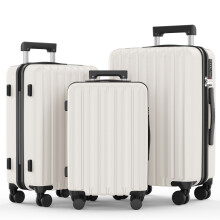 SHOWKOO Lot de 3 Valises Rigides, Polycarbonate 100%, Extensibles et Légères avec Roulettes