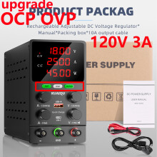 KUAIQU Alimentation à découpage DC, 30V 10A, Régulateur de tension réglable avec écran LED et port USB