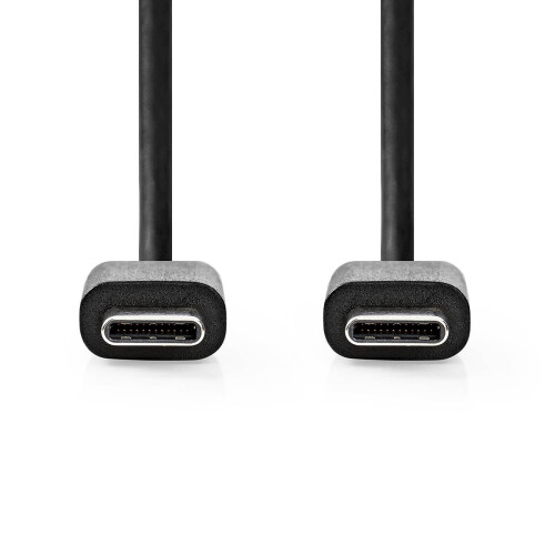 USB-C til USB-C-kabel, 2 m, 60 W, svart, 480 Mbps