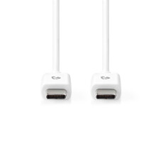 USB-C til USB-C-kabel, 2 m, 60 W, 480 Mbps, hvit
