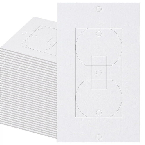 Electrical Outlet Insulation Pads, 100Pcs EVA Foam Gasket for Wall, Switch Socket Cover, White