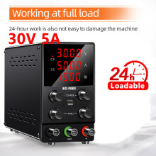 NICE-POWER Alimentation à découpage 30V 10A, Régulateur de tension laboratoire avec écran LED et port USB